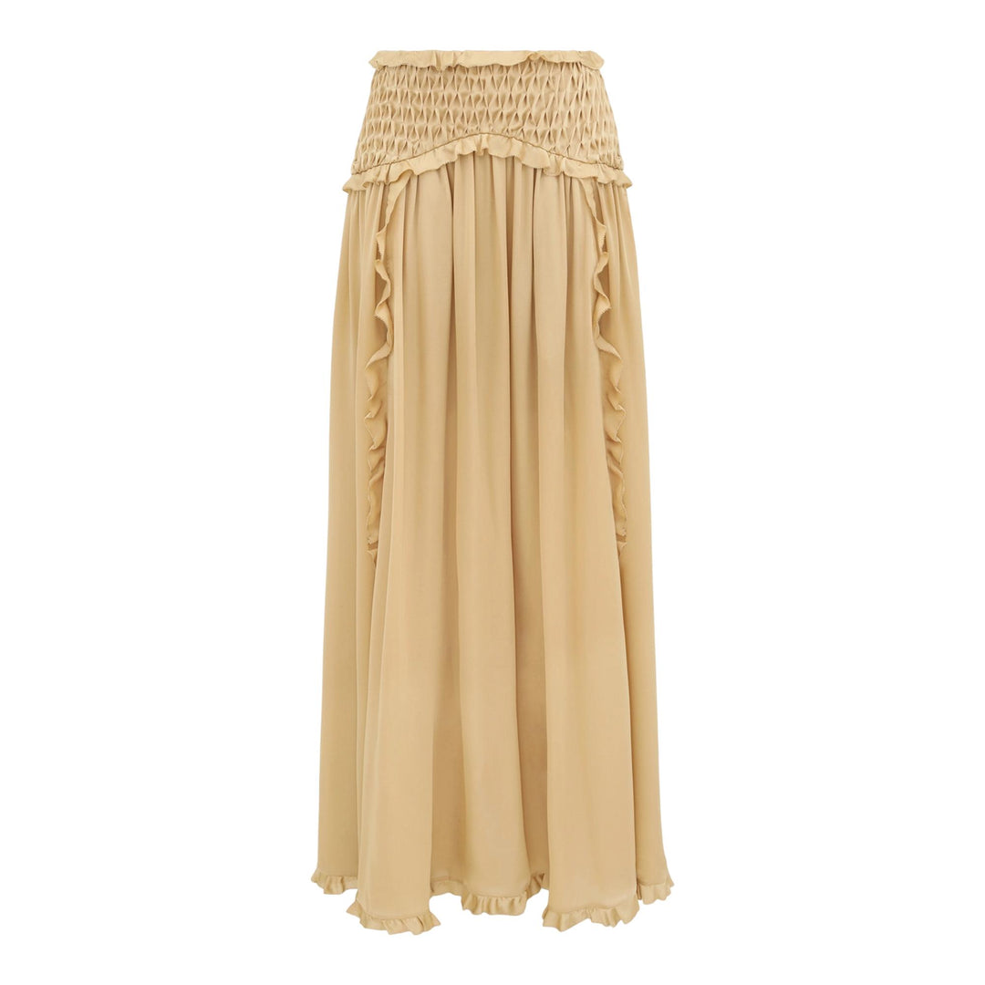 Club21 - ZIMMERMANN - Hypnotic Satin Maxi Skirt - SKIRTS - Gold