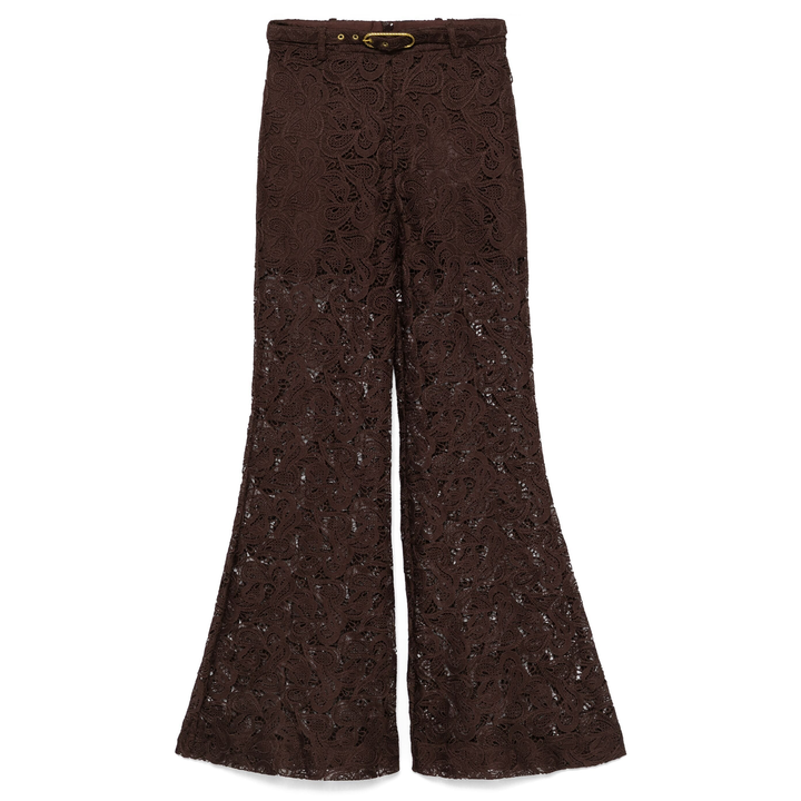 ZIMMERMANN_Illustration_Lace_Flare_Pant_Brown