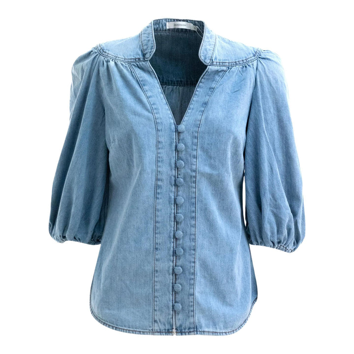 Club21 - ZIMMERMANN - Lucky Denim Blouse - BLOUSES - Denim