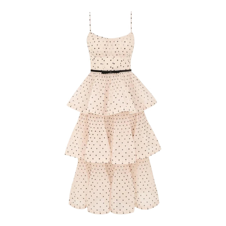 Club21 - ZIMMERMANN - Pleated Tiered Midi Dress - WOVEN DRESSES - Polka Dots