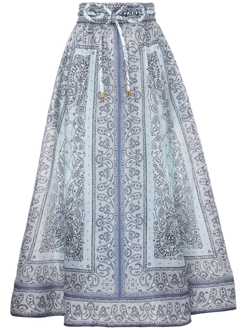 Zimmermann-Matchmaker-Gathered-Midi-Skirt-Blue-1