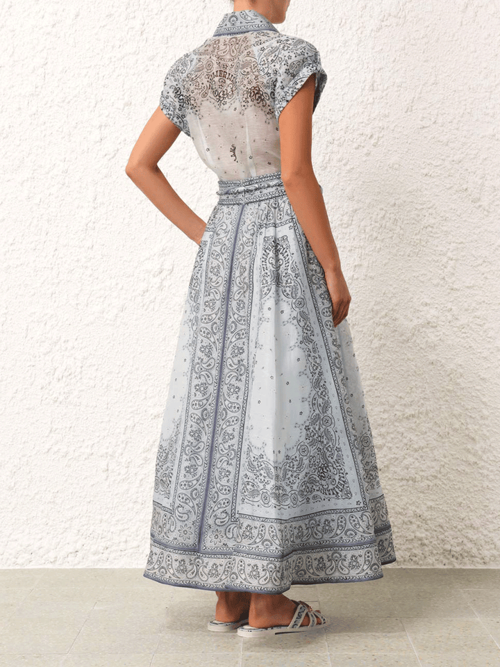 Zimmermann-Matchmaker-Gathered-Midi-Skirt-Blue-4