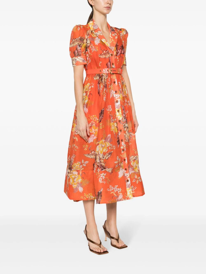 Zimmermann-Matchmaker-Midi-Shirt-Dress-Red-3