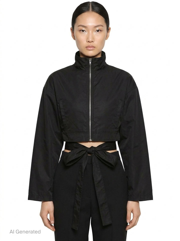 Belted Bomber Technical Jacket | Alaïa | Club21 - front