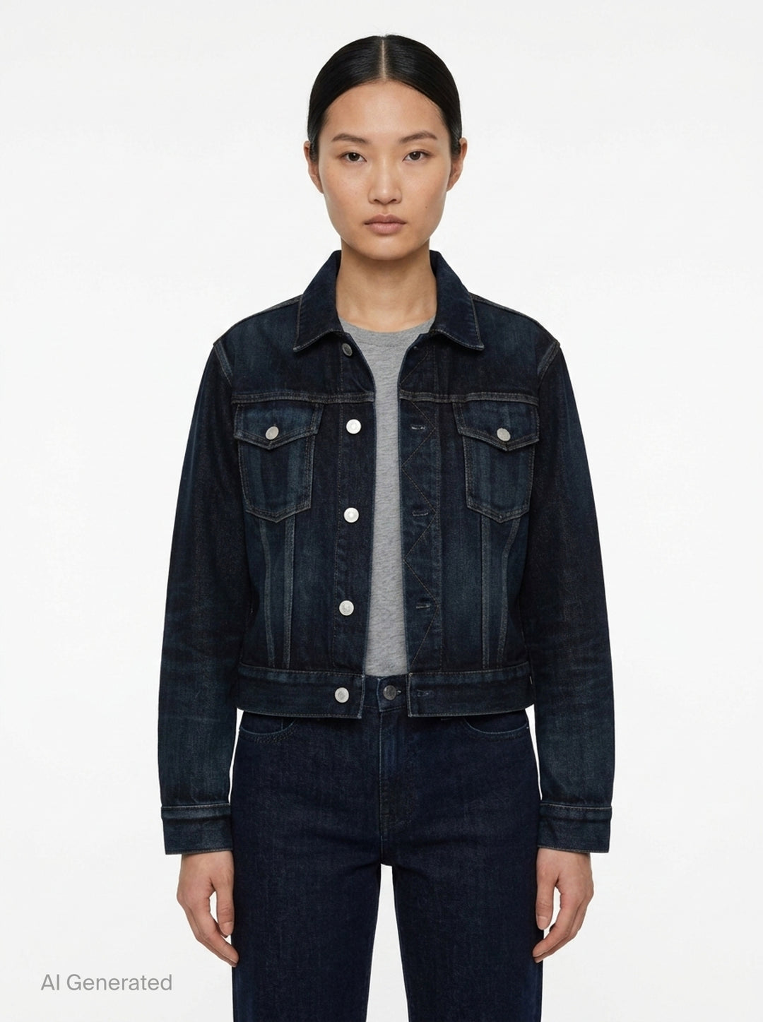 Denim Trucker Jacket | Alaïa | Club21 - front