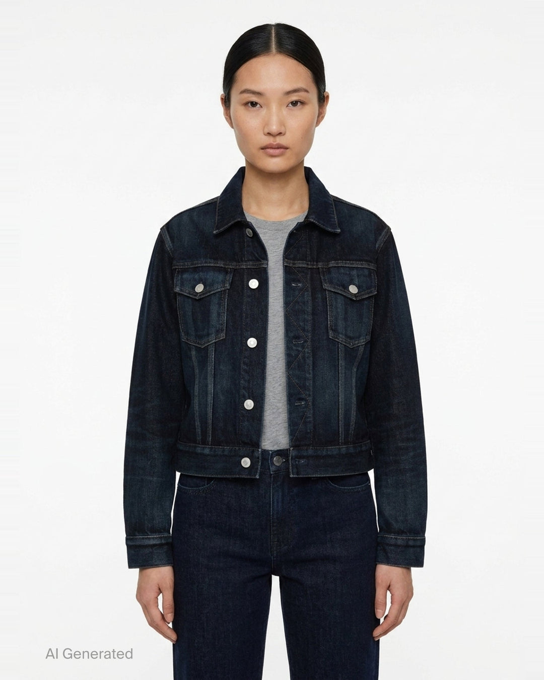 Denim Trucker Jacket | Alaïa | Club21 - front