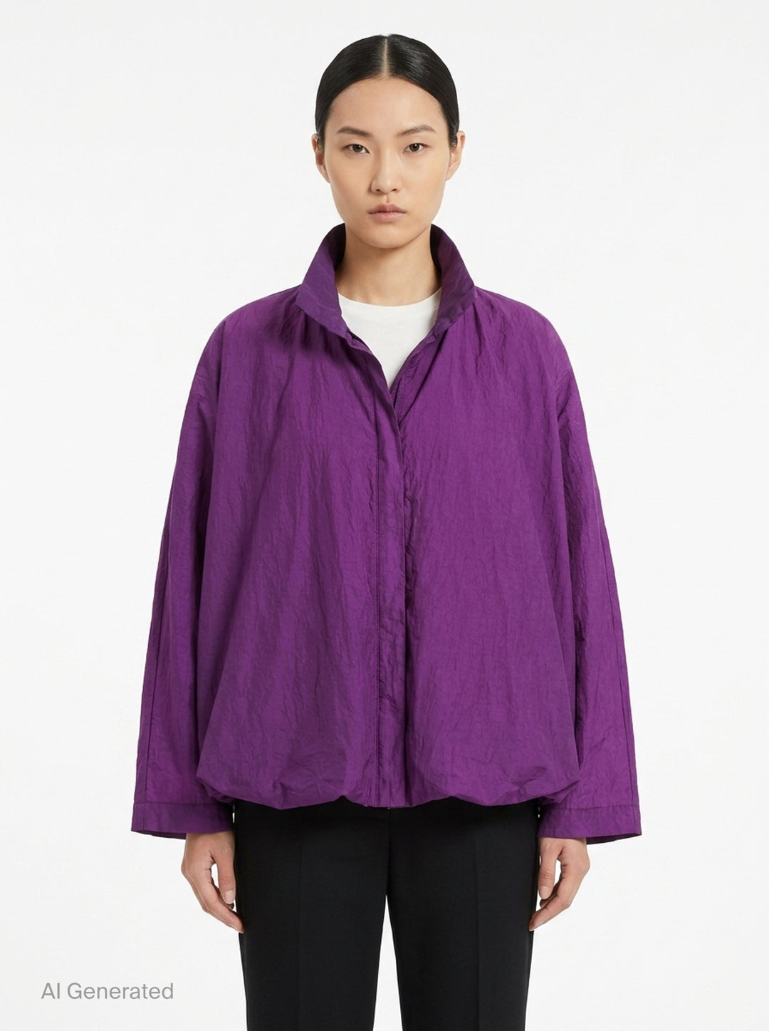 Draped Soft Nylon Jacket | Alaïa | Club21 - front