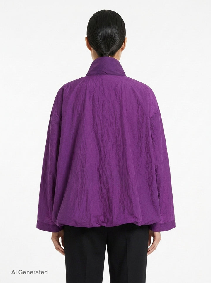 Draped Soft Nylon Jacket | Alaïa | Club21 - back