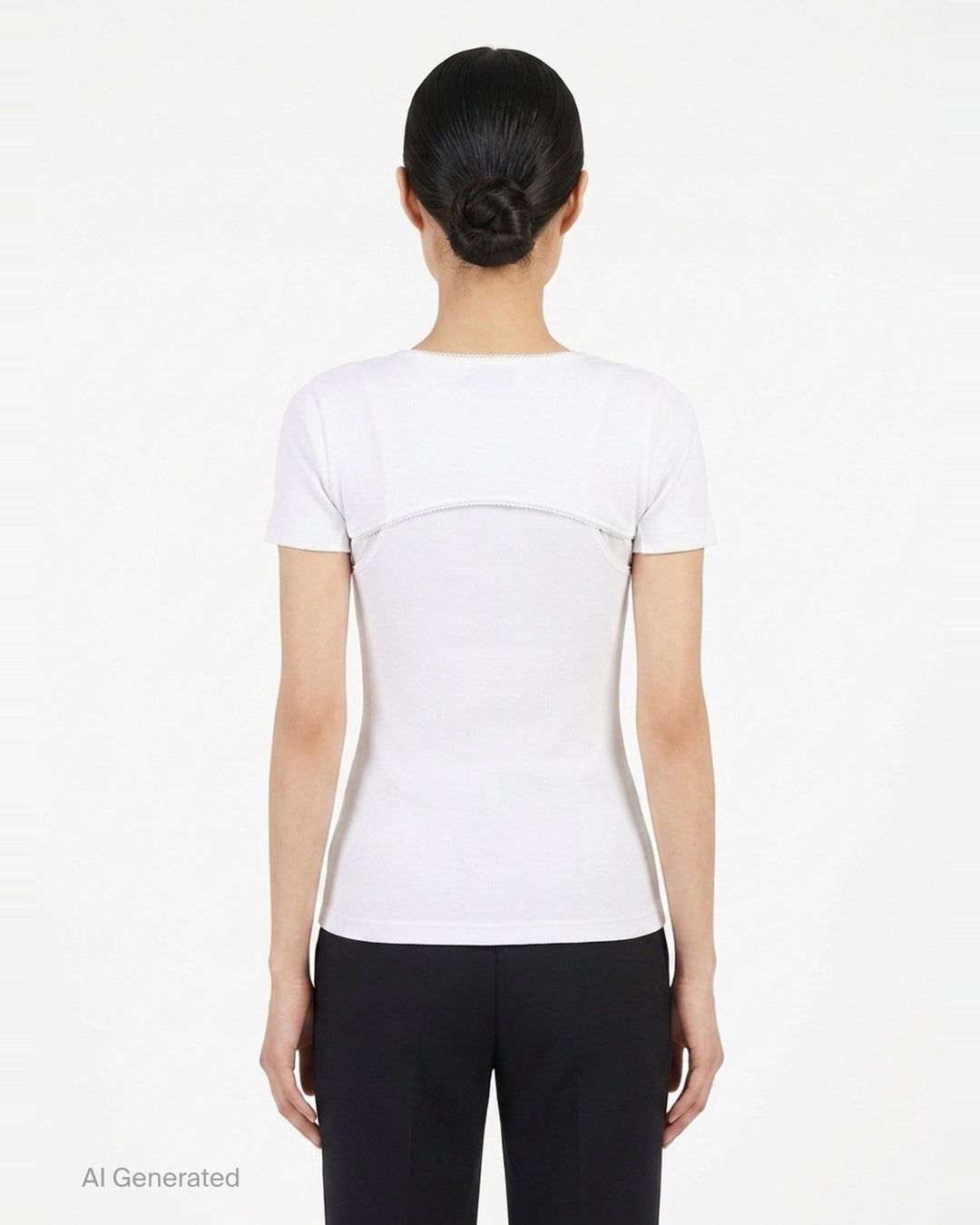Layered Ribbed Jersey Tee | Alaïa | Club21 - back