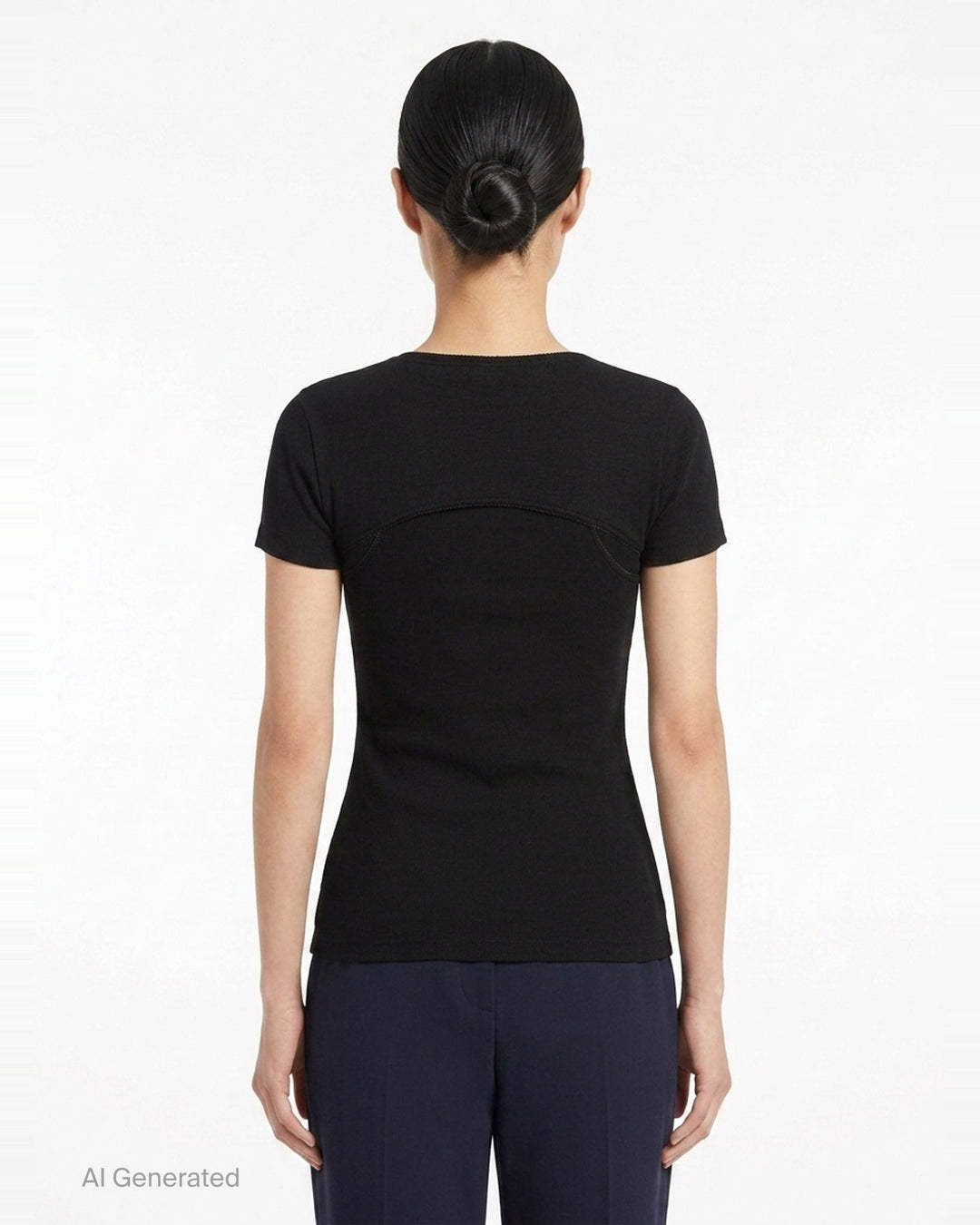 Layered Ribbed Jersey Tee | Alaïa | Club21 - back