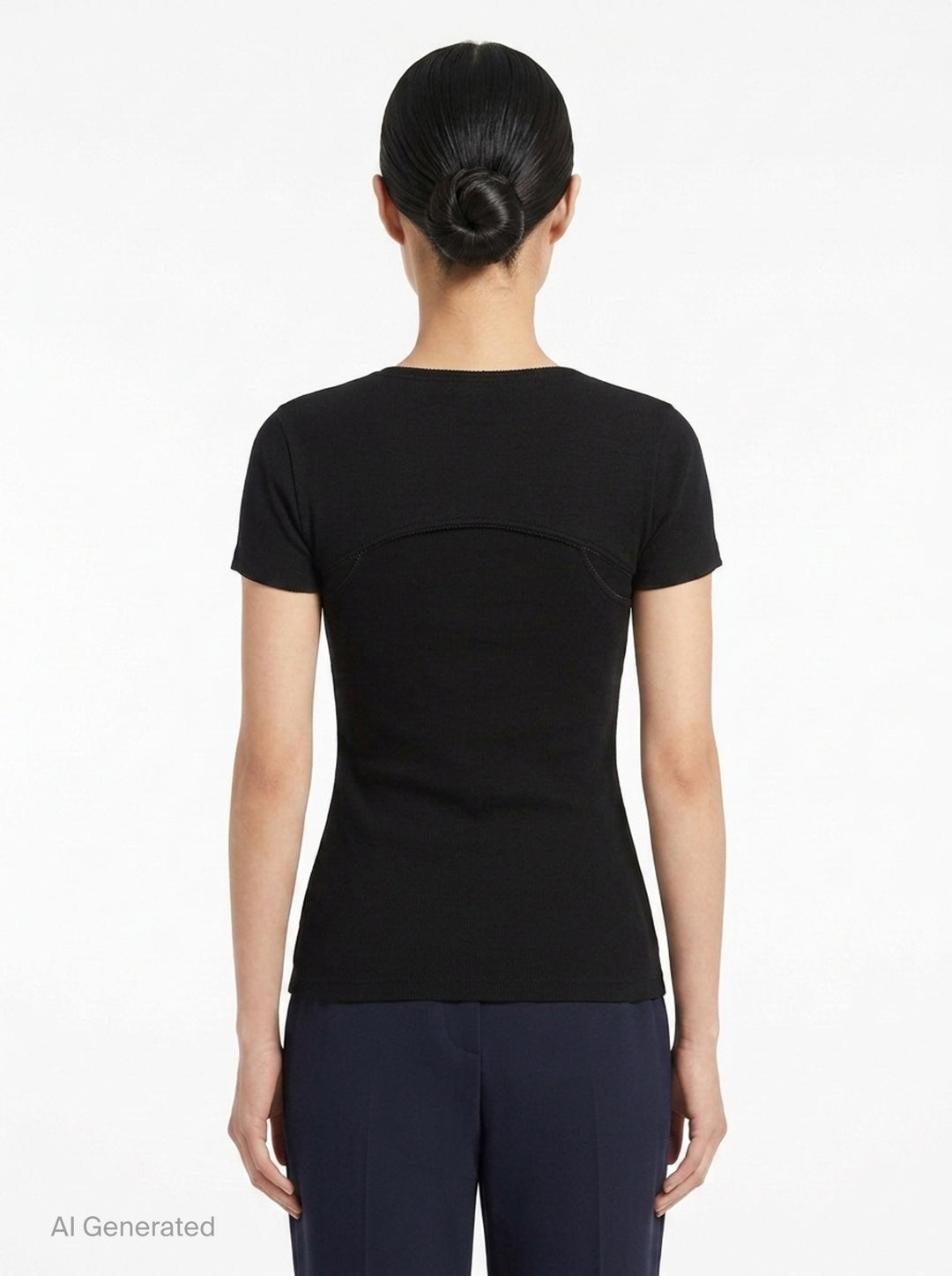 Layered Ribbed Jersey Tee | Alaïa | Club21 - back