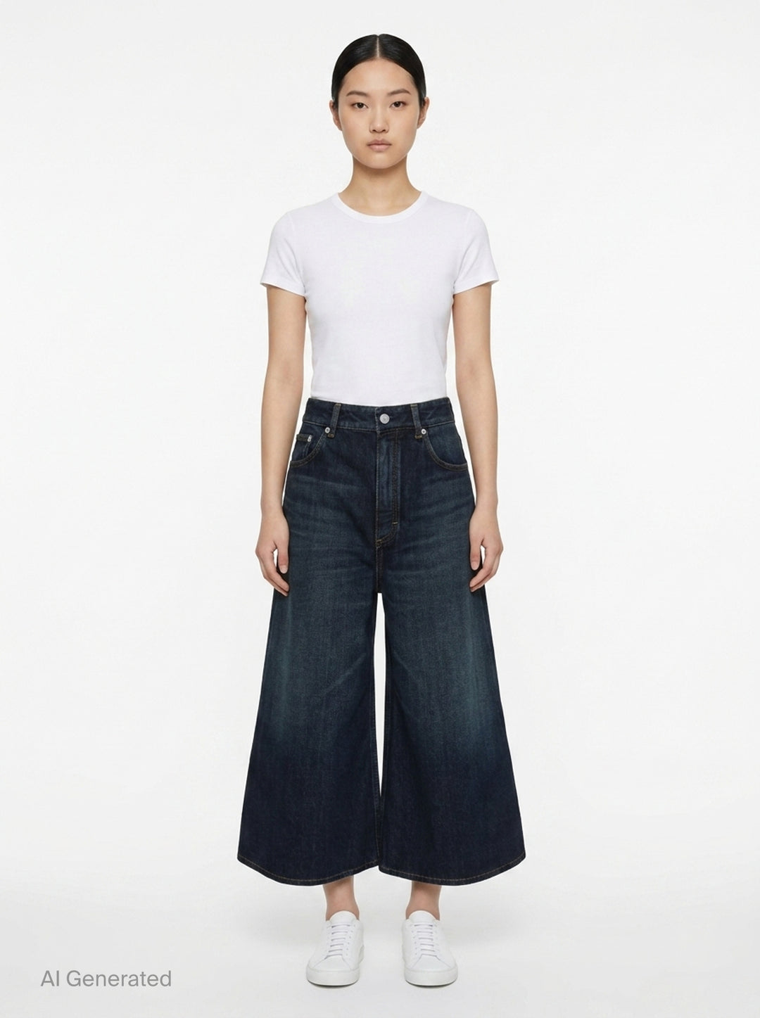 Palazzo Dock Blue Denim Shorts | Alaïa | Club21 - front