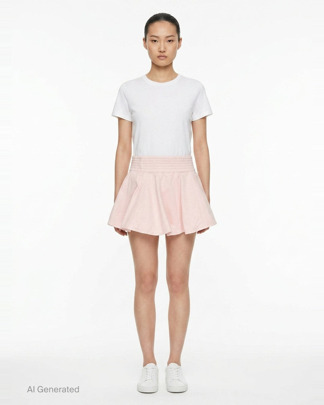 Peplum Tinted Denim Skirt | Alaïa | Club21 - front