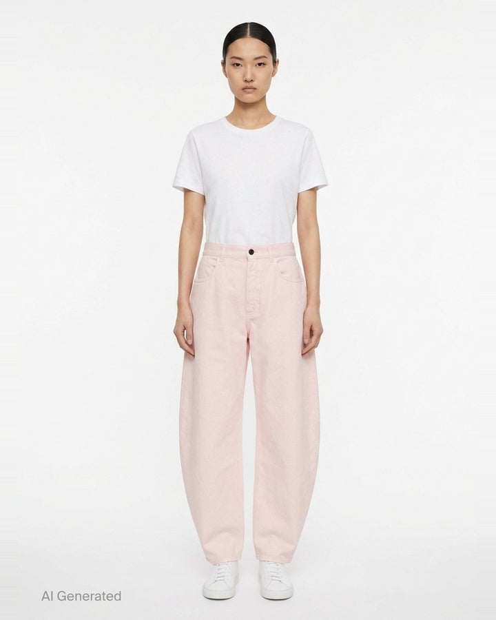 Round Tinted Denim Pants | Alaïa | Club21 - front