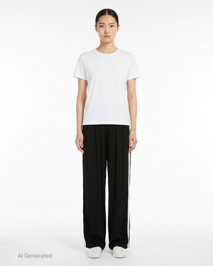 Straight Viscose Cady Pants | Alaïa | Club21 - front