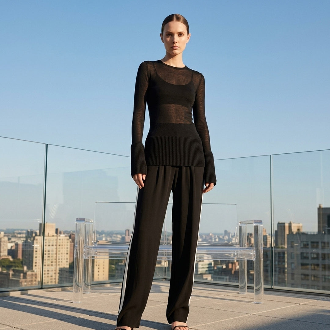 Straight Viscose Cady Pants | Alaïa | Club21 - lifestyle