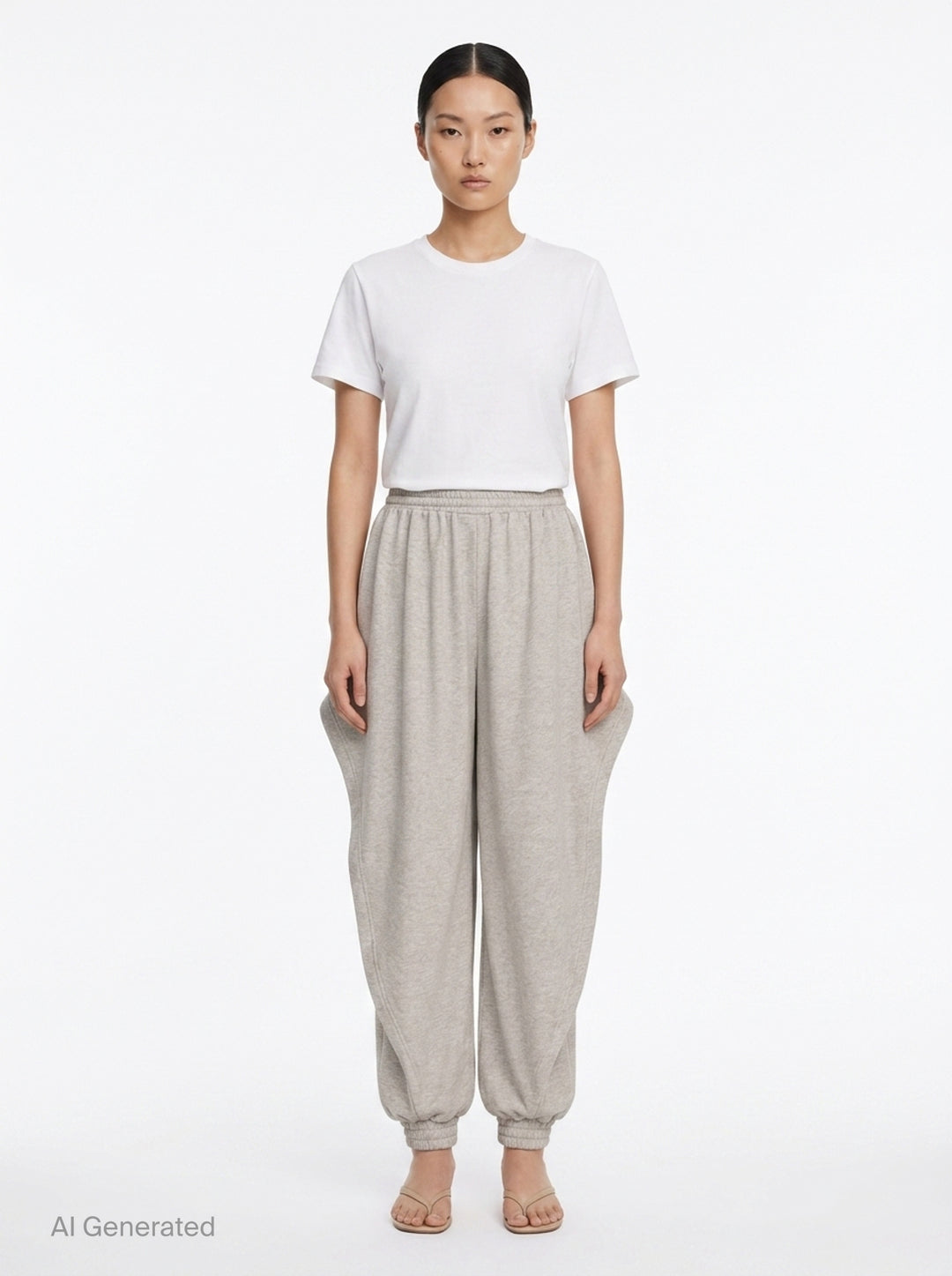 Triangle Fleece Jersey Pants | Alaïa | Club21 - front