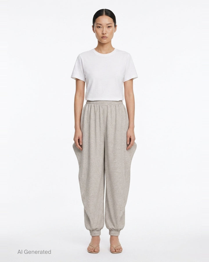 Triangle Fleece Jersey Pants | Alaïa | Club21 - front
