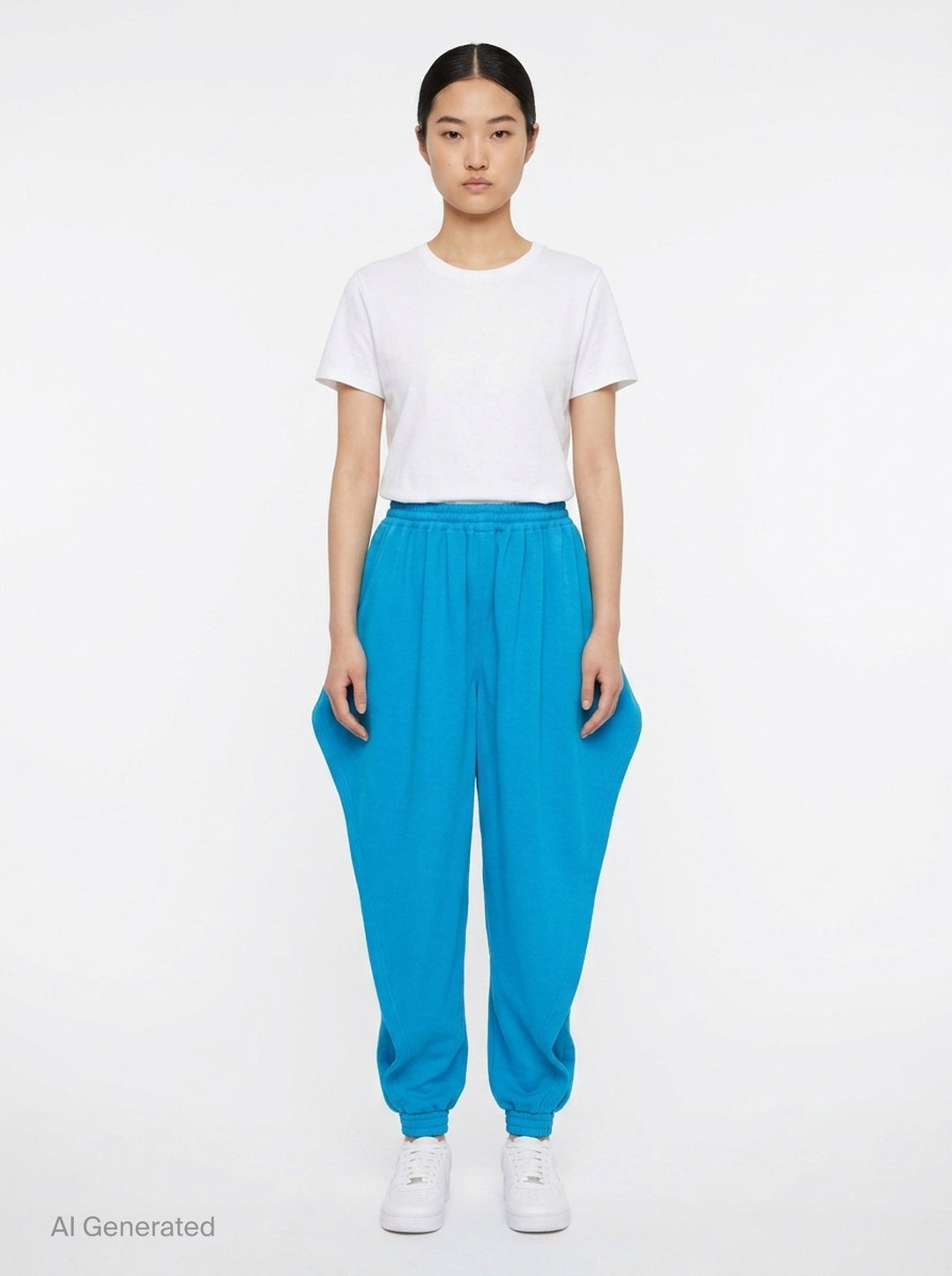 Triangle Fleece Jersey Pants | Alaïa | Club21 - front
