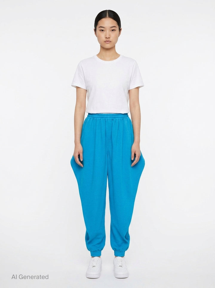 Triangle Fleece Jersey Pants | Alaïa | Club21 - front