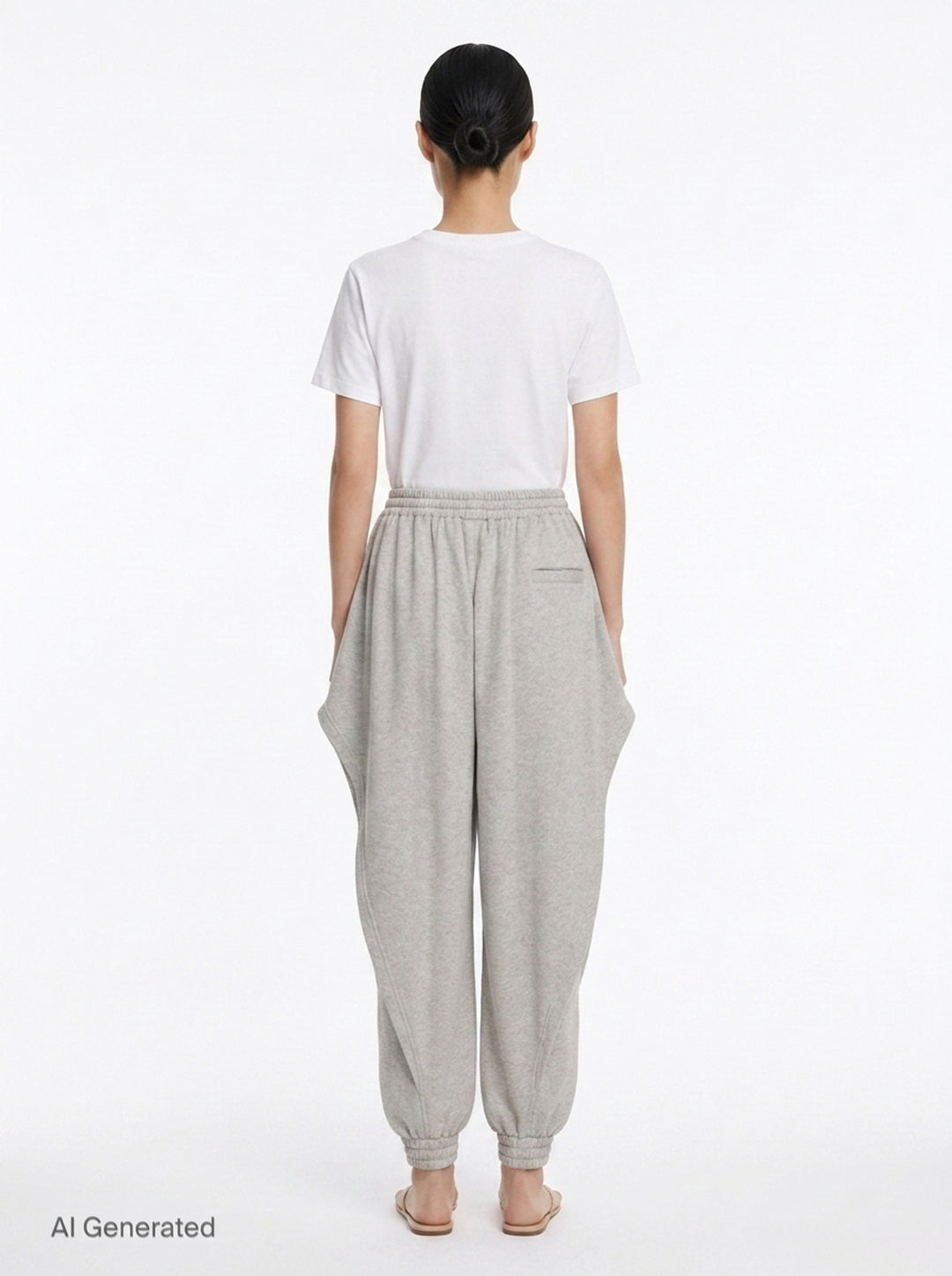 Triangle Fleece Jersey Pants | Alaïa | Club21 - back