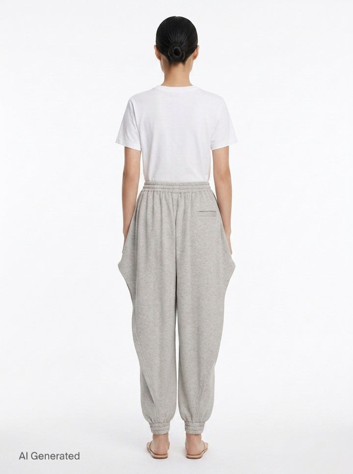 Triangle Fleece Jersey Pants | Alaïa | Club21 - back