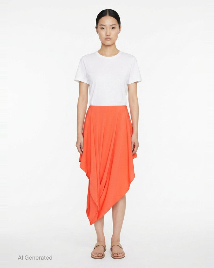 Viscose Cady Peek Skirt | Alaïa | Club21 - front