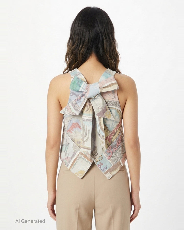 Andie Denim Halter Top | Alemais | Club21 - back