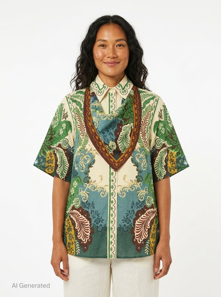 Florence Paisley Print Shirt | Alémais | Club21 - front