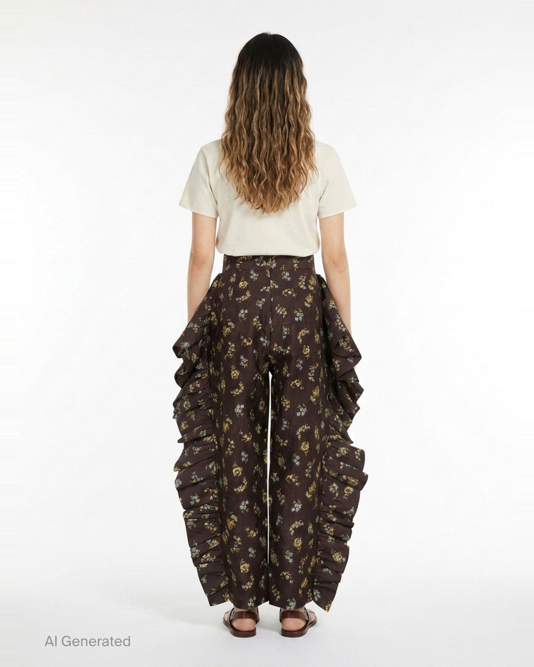 Lilah Floral Ruffle Pants | Alemais | Club21 - back