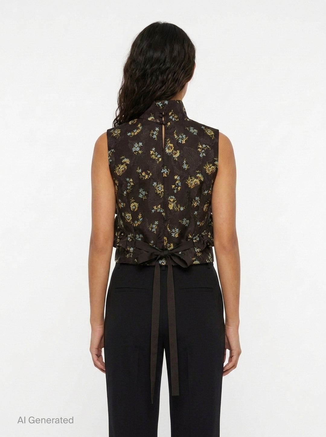 Lilah Ruffled Floral Top | Alemais | Club21 - back