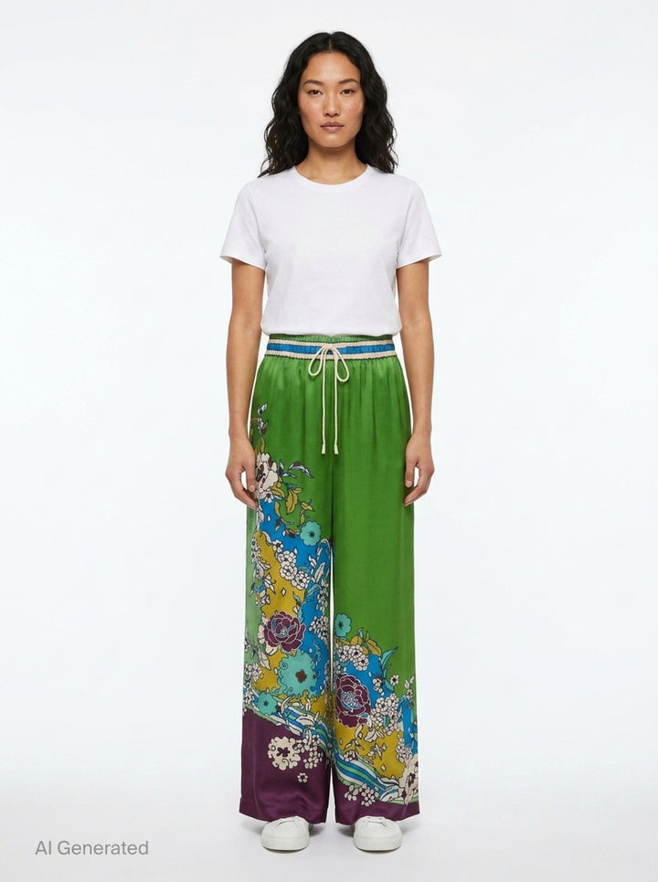 Nanci Silk Pants | Alemais | Club21 - front