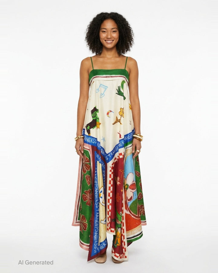 Tangible Love Silk Midi Dress | Alemais | Club21 - front