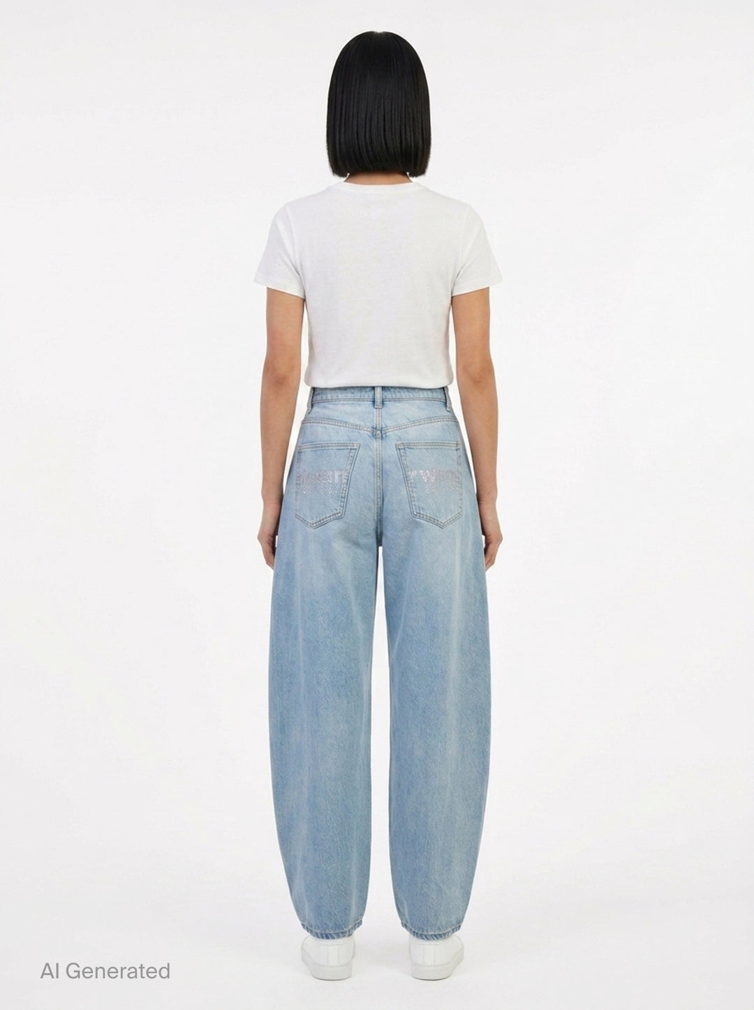Blow Up Crystal Hotfix Jeans | Alexander Wang | Club21 - back