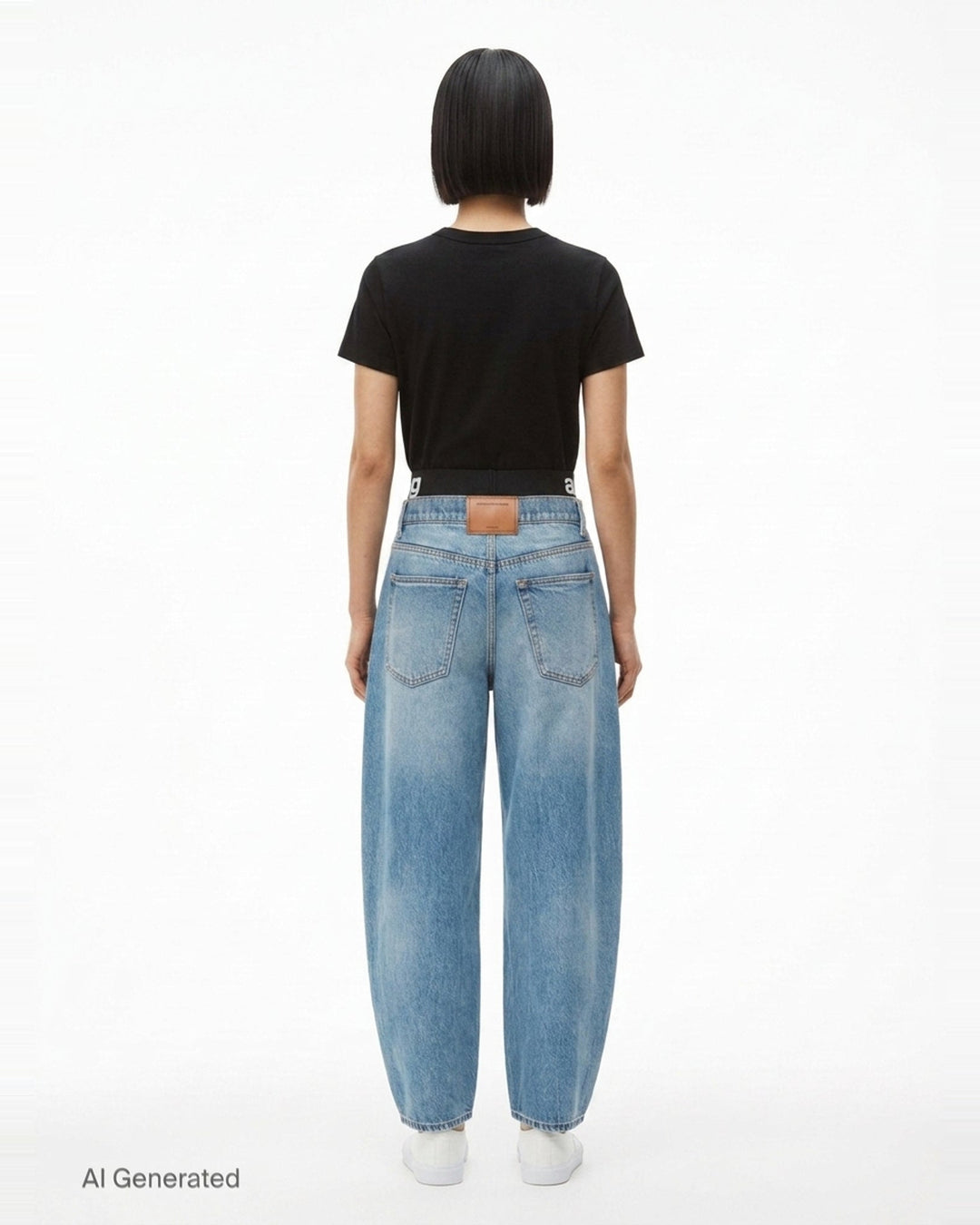 Blow Up Logo Waistband Jeans | Alexander Wang | Club21 - back
