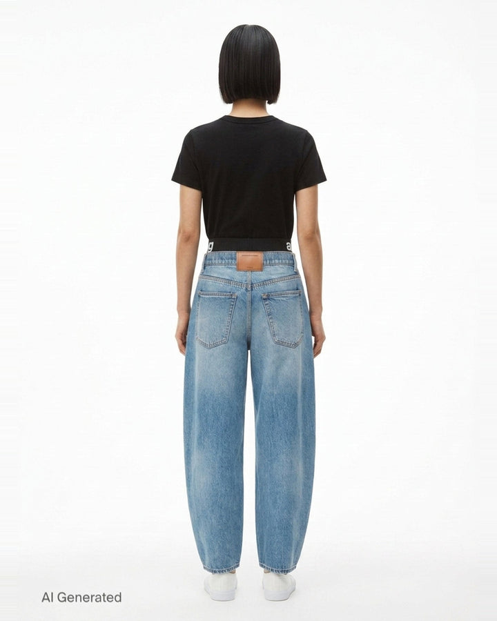 Blow Up Logo Waistband Jeans | Alexander Wang | Club21 - back