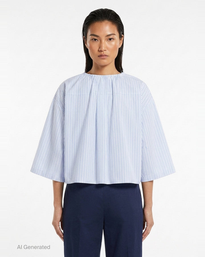 Cropped Bungee Neck Shirt | Alexander Wang | Club21 - back