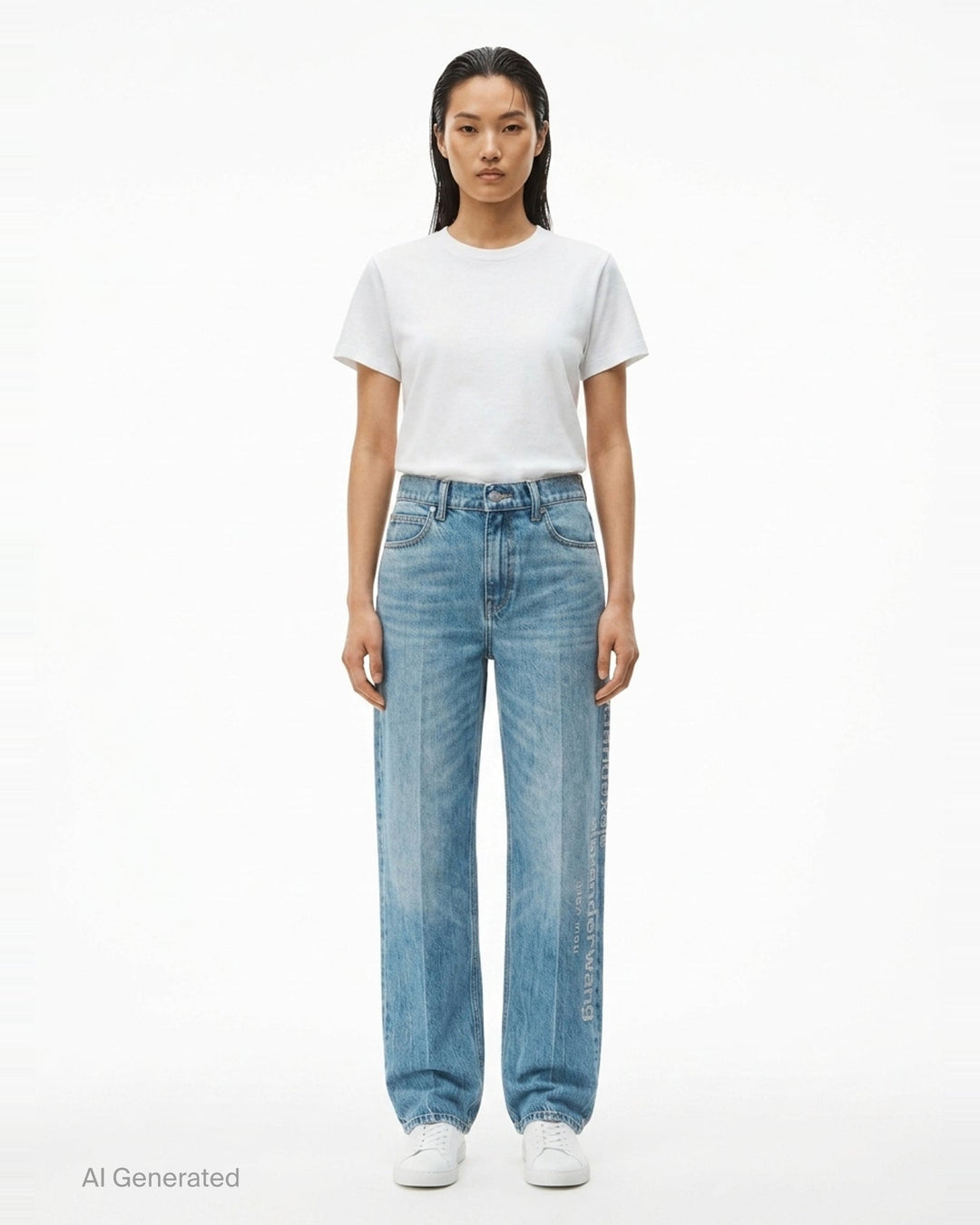 EZ Hotfix Mirror Logo Jeans | Alexander Wang | Club21 - front