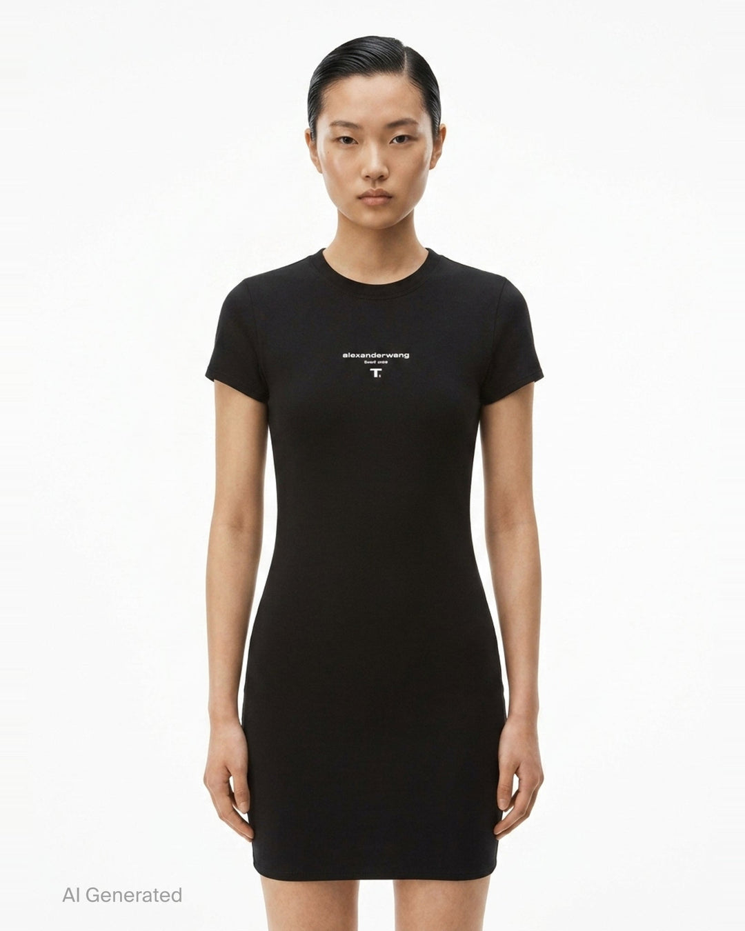 Fitted Short Sleeve Mini Dress | Alexander Wang | Club21 - front