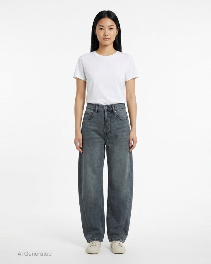 Float Logo Shadow Pocket Jeans | Alexander Wang | Club21 - front