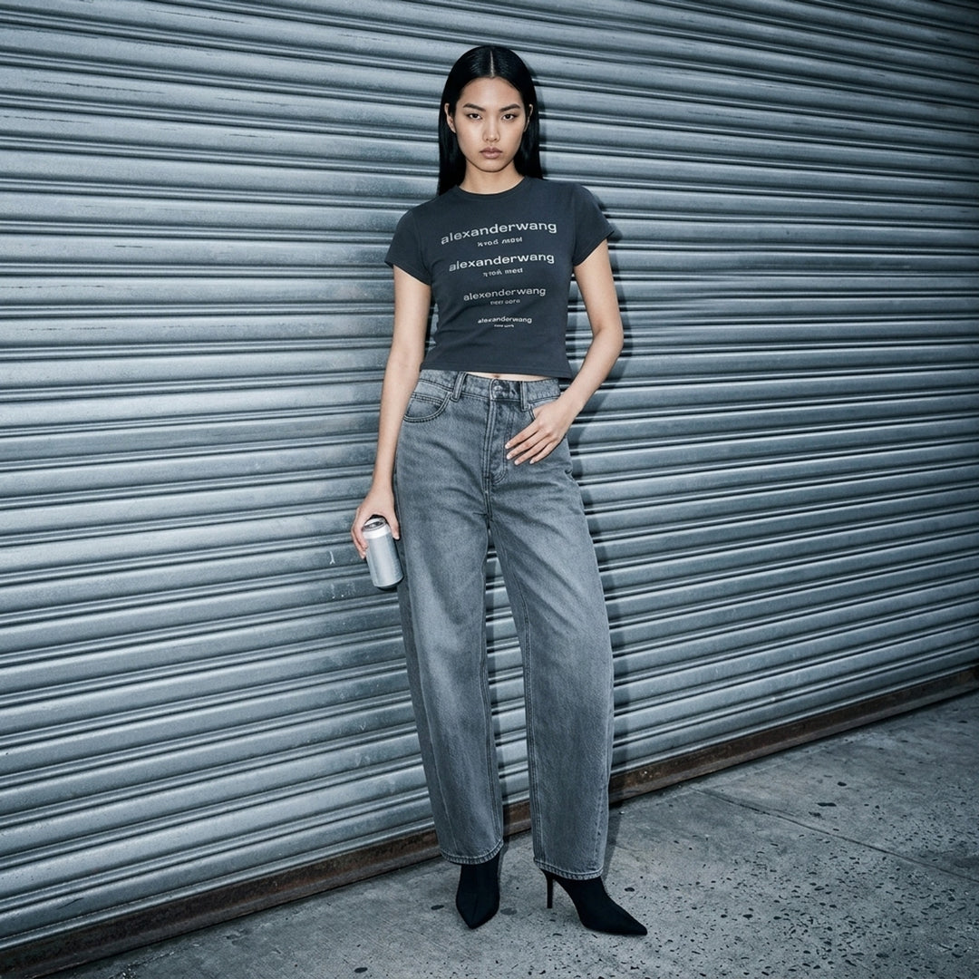 Float Logo Shadow Pocket Jeans | Alexander Wang | Club21 - lifestyle