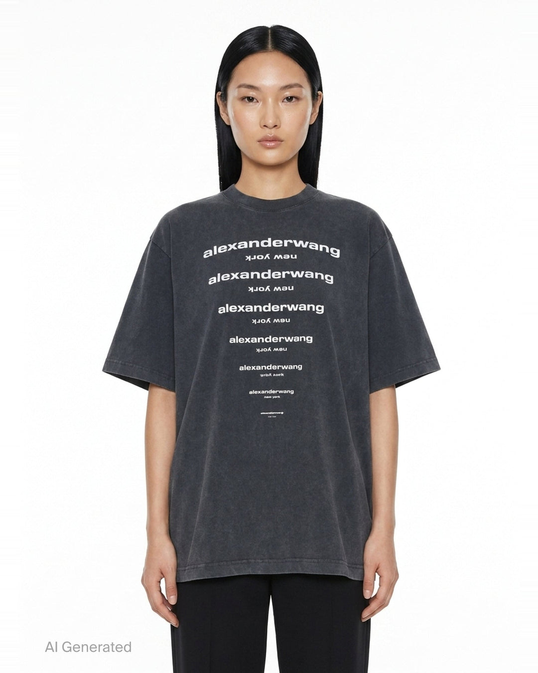 Gradient Logo Short Sleeve Tee | Alexander Wang | Club21 - front