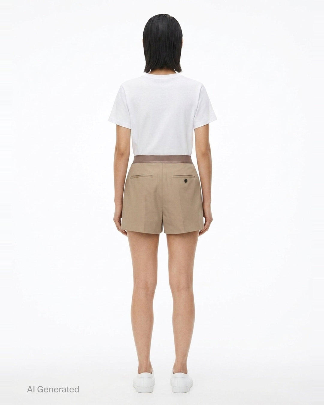 High-Rise Mini Shorts With Logo | Alexander Wang | Club21 - back
