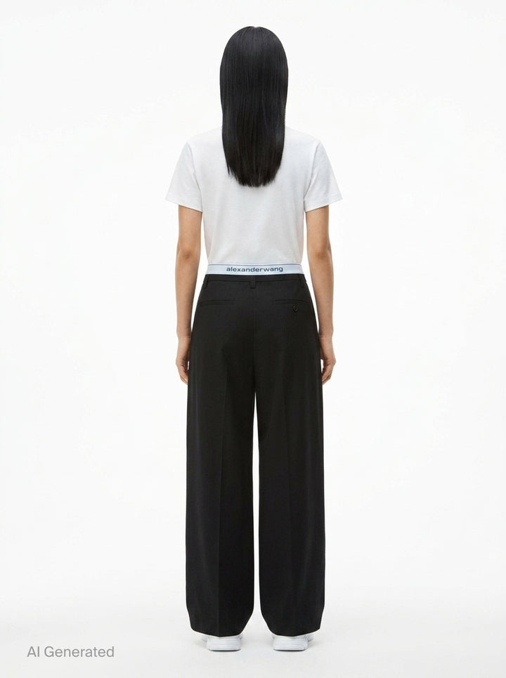 High-Rise Tailored Pants | Alexander Wang | Club21 - back