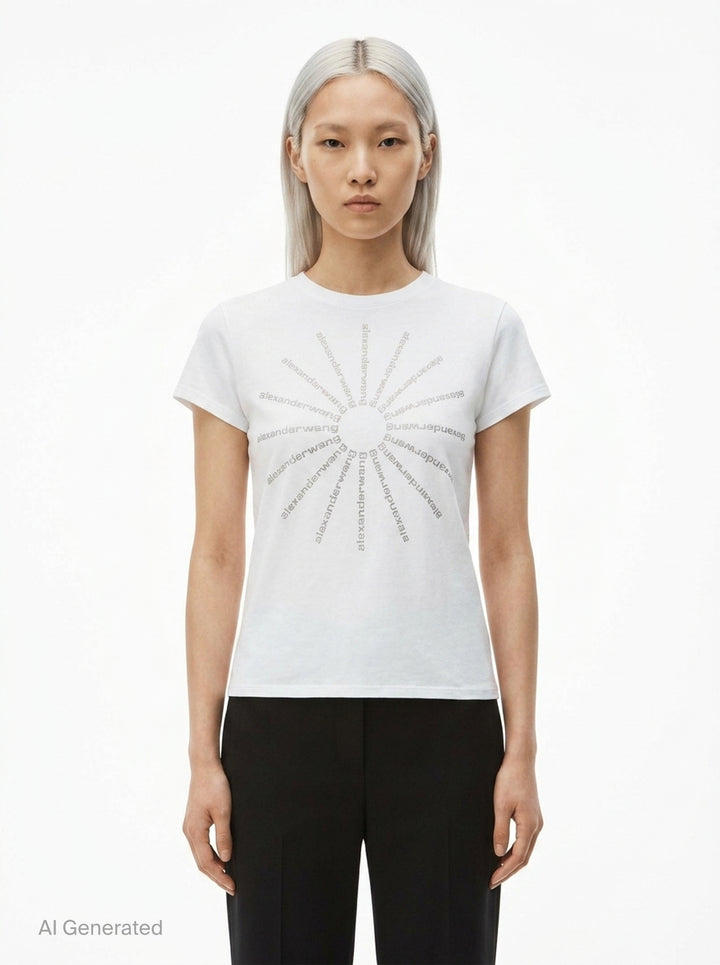 Hotfix Pinwheel Fitted Tee | Alexander Wang | Club21 - front