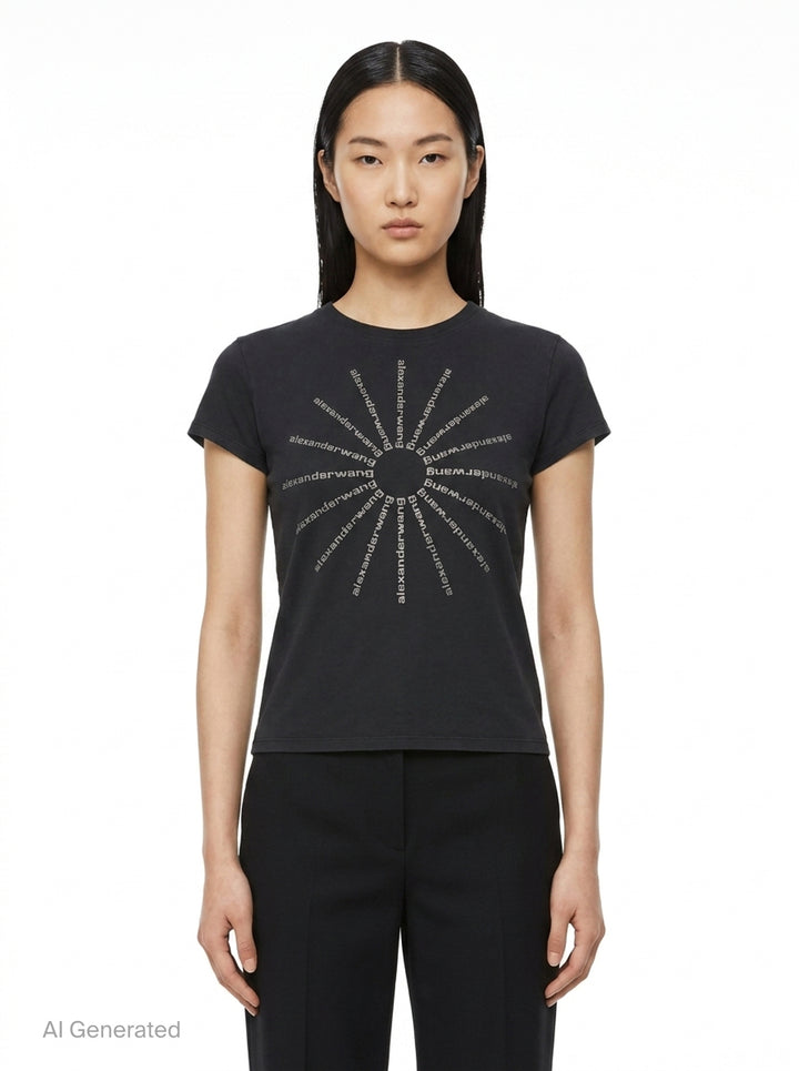 Hotfix Pinwheel Fitted Tee | Alexander Wang | Club21 - front