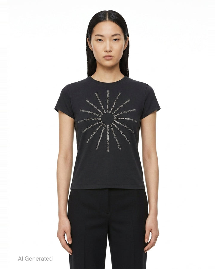 Hotfix Pinwheel Fitted Tee | Alexander Wang | Club21 - front