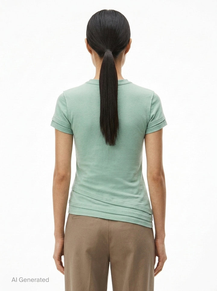 Layered Short Sleeve Top | Alexander Wang | Club21 - back