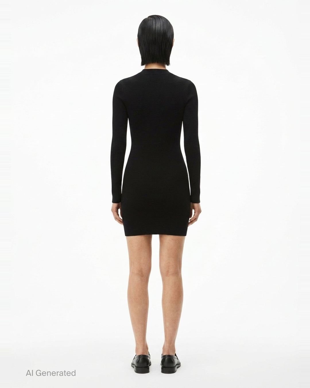 Long Sleeve Crew Neck Dress | Alexander Wang | Club21 - back