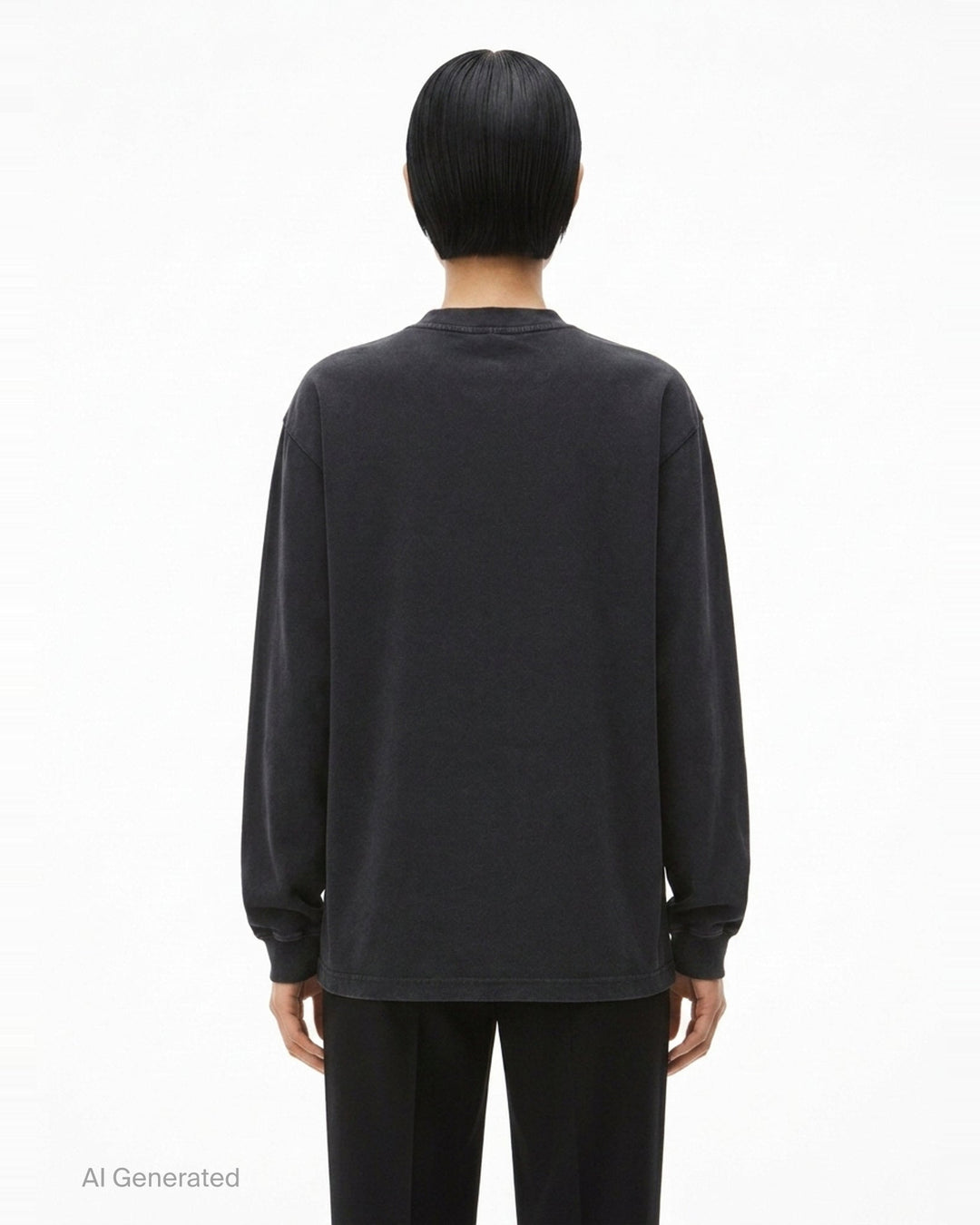 Long Sleeve Logo Print Tee | Alexander Wang | Club21 - back